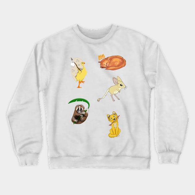 Cute Animals Selection Pack Crewneck Sweatshirt by DesignsBySaxton